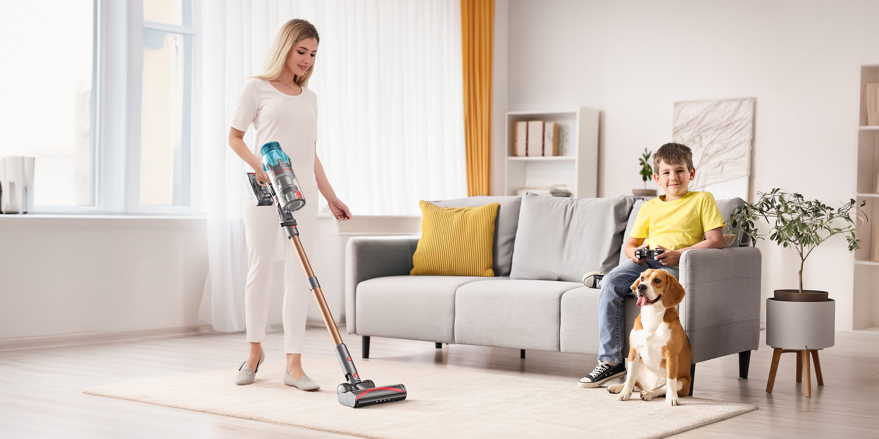 Amazon.com - Cordless Vacuum Cleaner 600W/50Kpa, Stick Vacuum